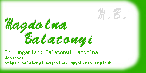 magdolna balatonyi business card